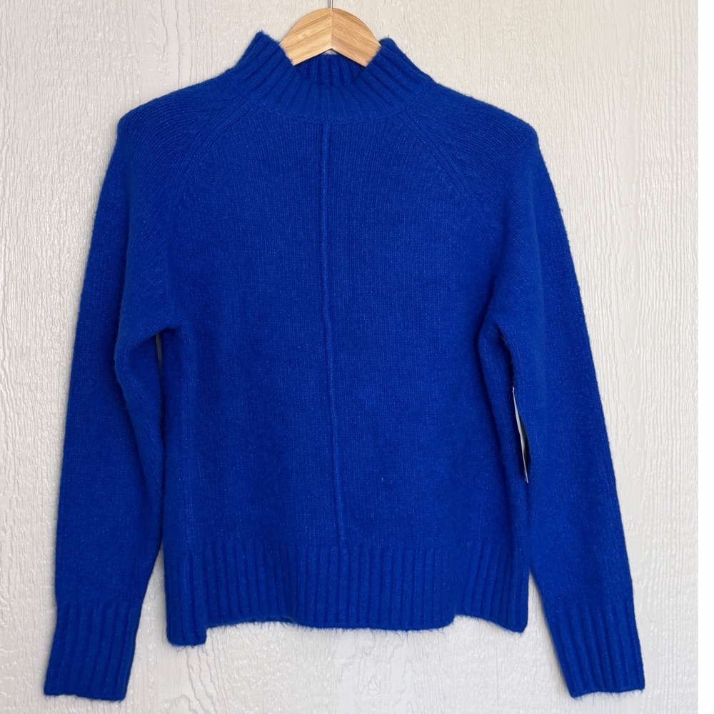 Karen Kane Electric Feel Turtleneck Sweater Royal Blue Mock Neck Womens M NWT's